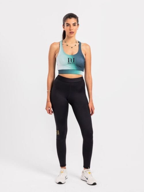 Power Move High Impact Bra - Green/White