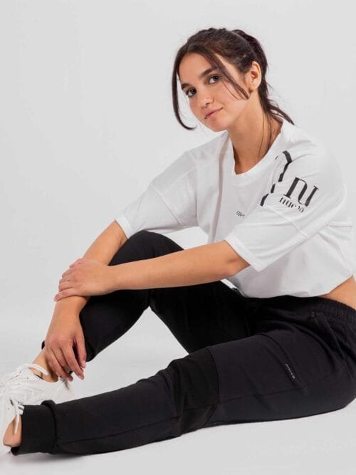 Relaxed Full-Length Sweatpants-Black