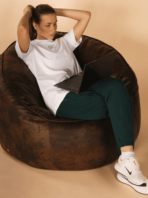 Embroidered Sweatpants - Fig Green