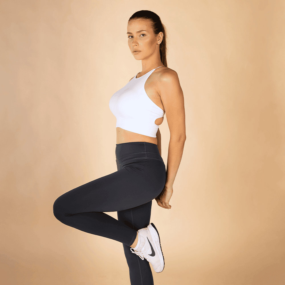 Crop True Comfort Sports Bra - White